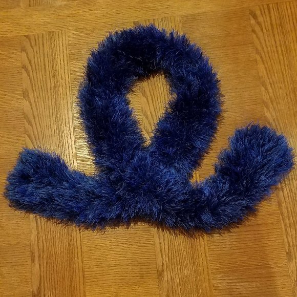 Accessories - Bright Blue Fuzzy Scarf